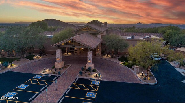 view of home's community featuring a gazebo and a mountain view