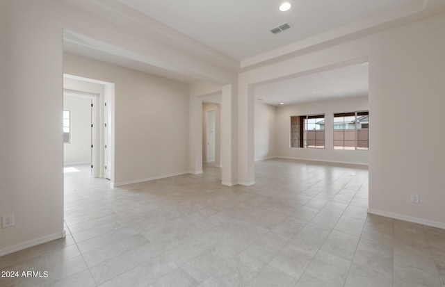 view of tiled spare room