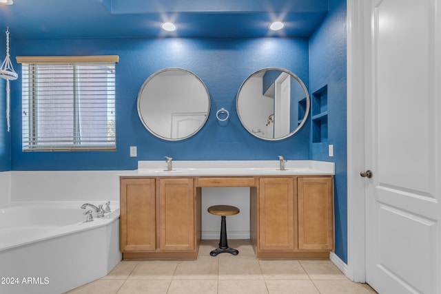 964 W Saguaro Ln, San Tan Valley, AZ 85143 - full bath featuring tile patterned flooring, a bath, and double vanity