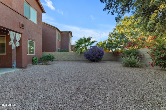 view of yard featuring a patio