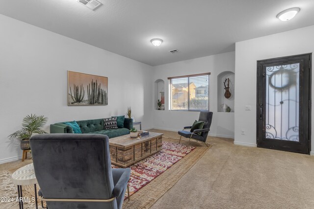 964 W Saguaro Ln, San Tan Valley, AZ 85143 - carpeted living area with baseboards