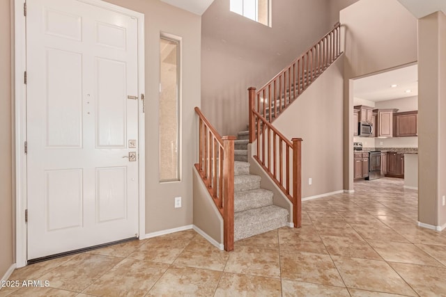 view of tiled foyer