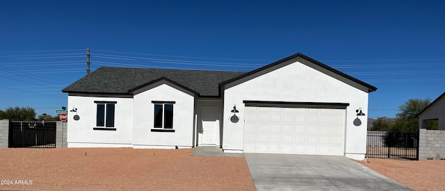 ranch-style house with a garage