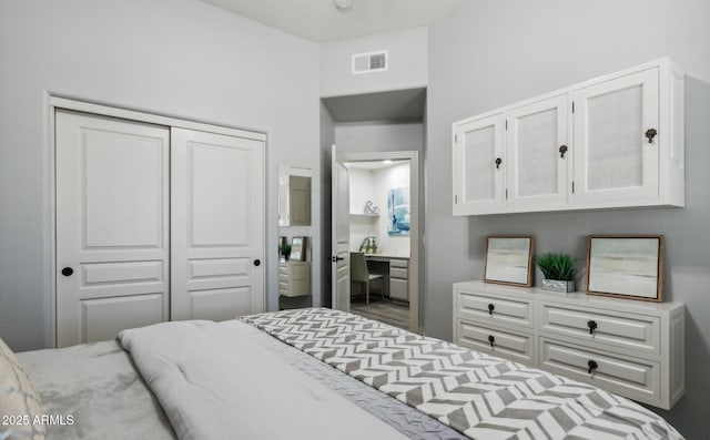 bedroom with a closet