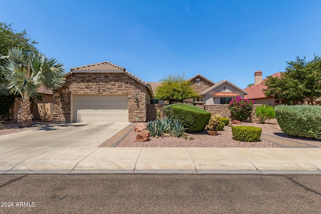 view of front of house featuring a garage