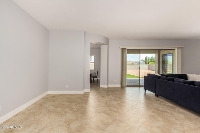 view of tiled living room