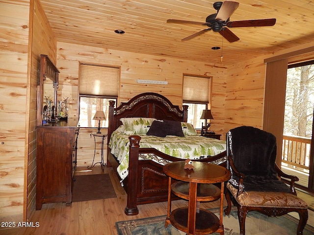 2372 Summer Loop, Forest Lakes, AZ 85931 - bedroom featuring wood ceiling, wood finished floors, and wood walls