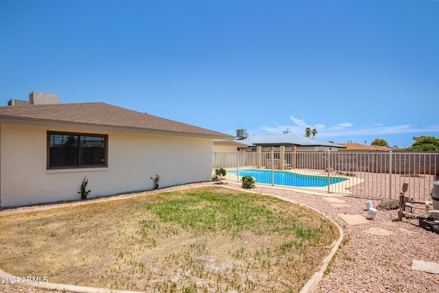 view of pool featuring fence and a fenced in pool