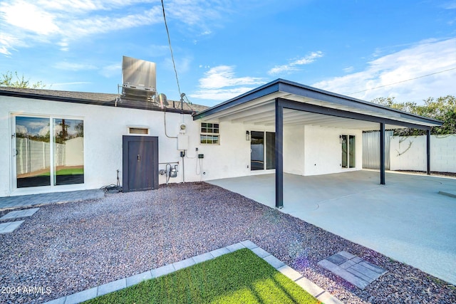 rear view of house featuring a patio area