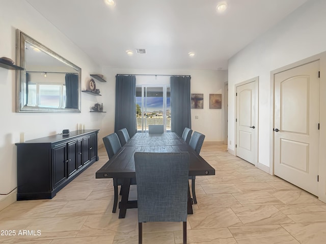 view of dining room