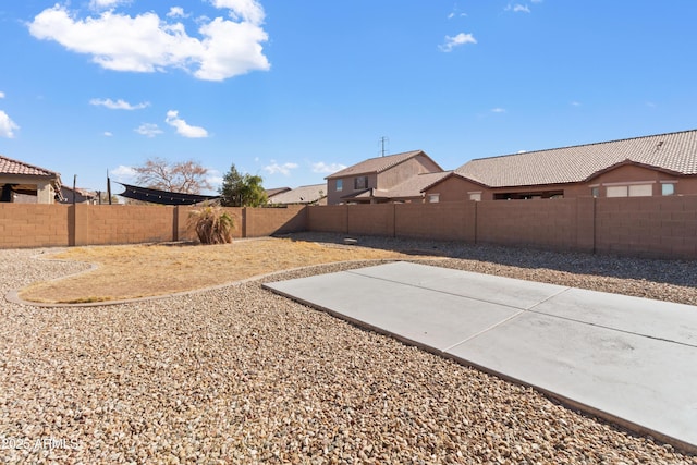 view of yard with a patio area