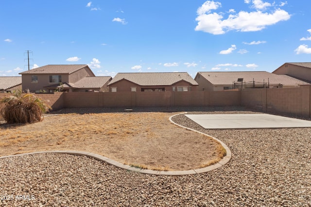 view of yard with a patio area