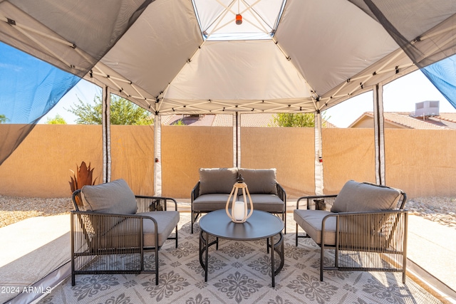 view of patio / terrace featuring an outdoor living space