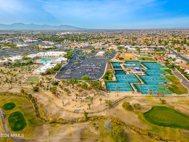 bird's eye view featuring a mountain view