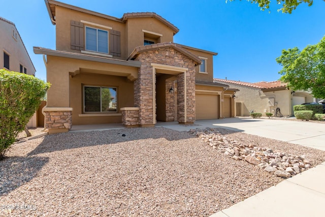 view of front of house featuring a garage