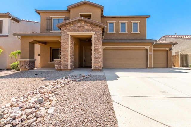 view of front of home featuring a garage