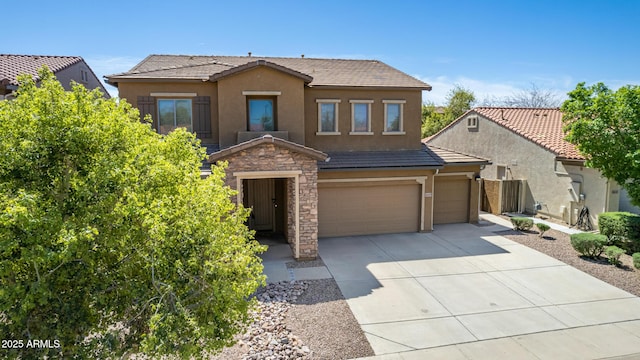 view of front facade featuring a garage