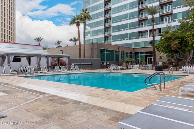 view of pool with a patio area