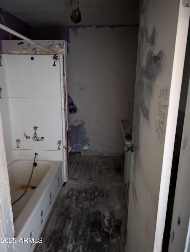504 W Baseline Rd, Buckeye, AZ 85326 - full bathroom featuring wood-type flooring and a washtub