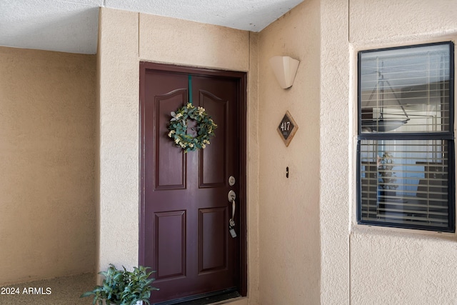 view of doorway to property