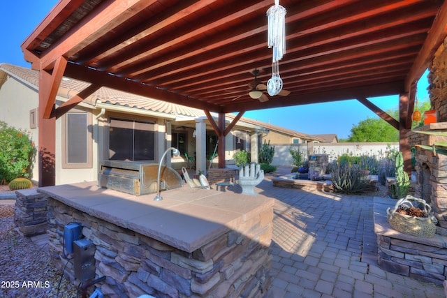 view of patio / terrace with a fenced backyard