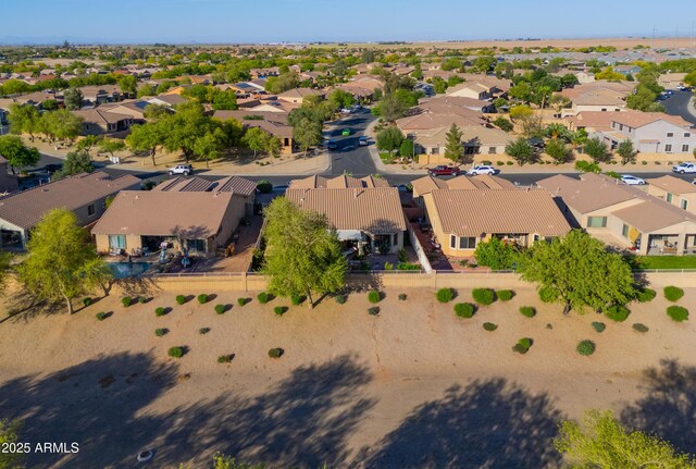aerial view with a residential view
