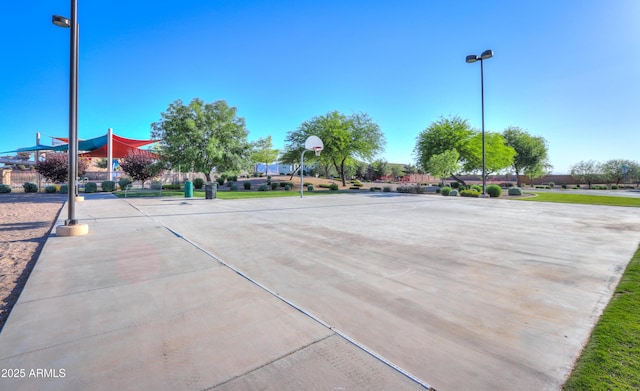 surrounding community featuring community basketball court