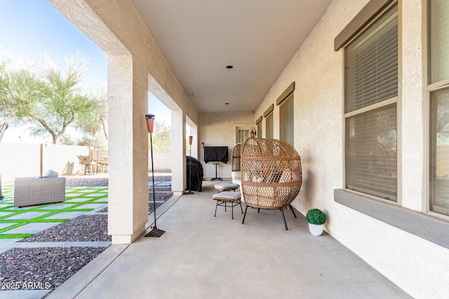 view of patio / terrace featuring outdoor lounge area