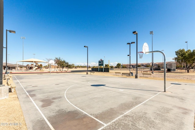 view of basketball court