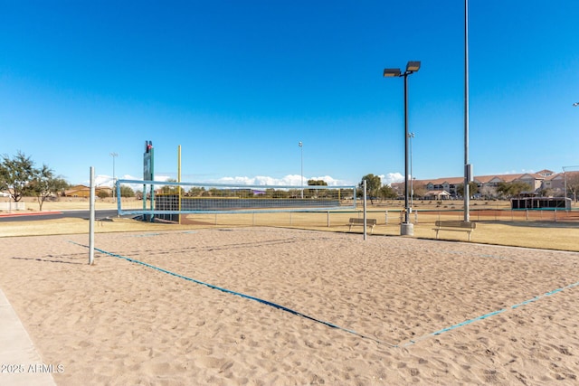 view of property's community featuring volleyball court