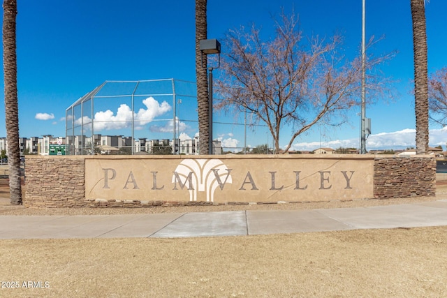 view of community sign