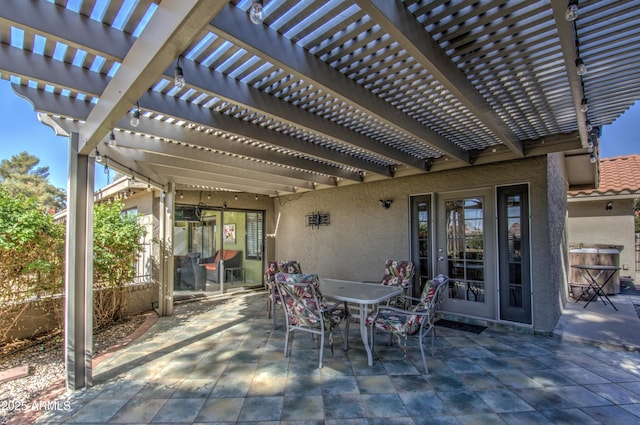 view of patio / terrace with a pergola