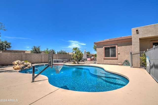 view of pool with a patio