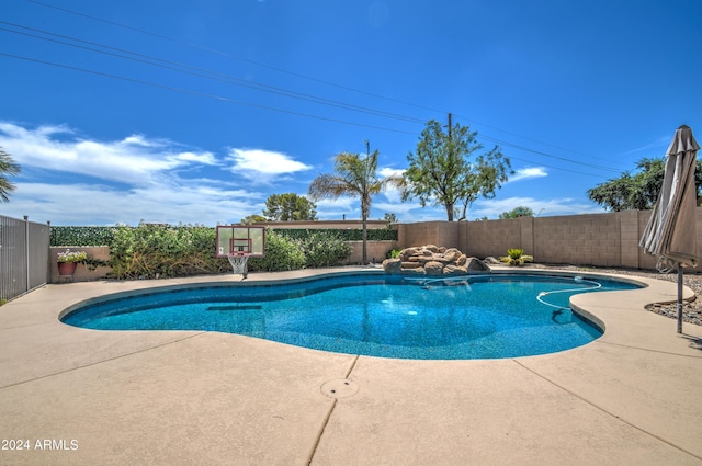 view of pool with a patio area