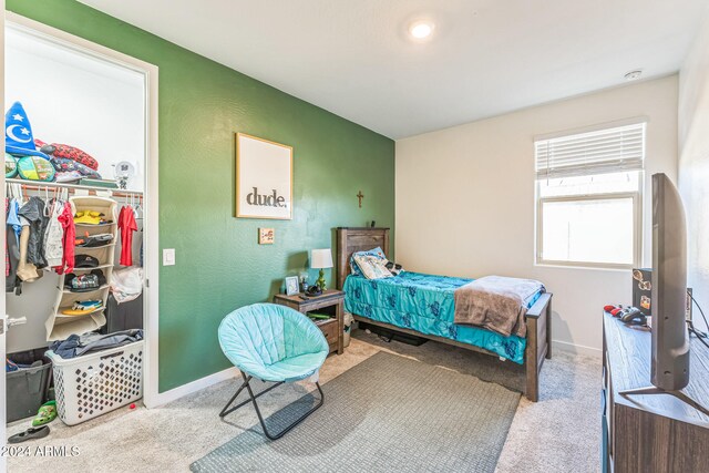 view of carpeted bedroom