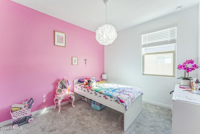 view of carpeted bedroom