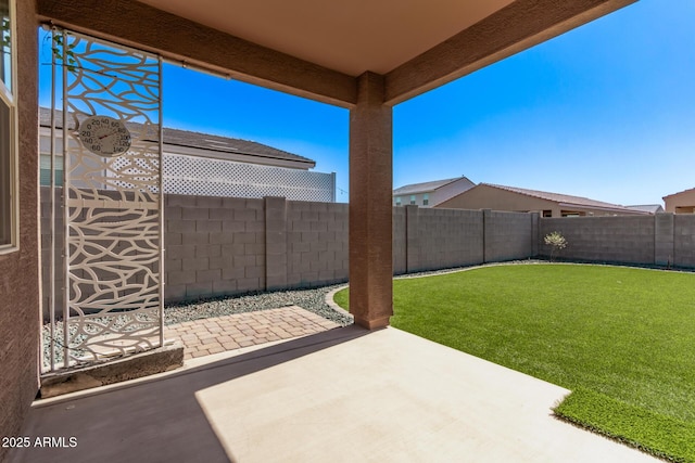 view of patio / terrace with a fenced backyard