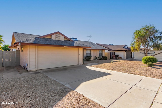 view of single story home