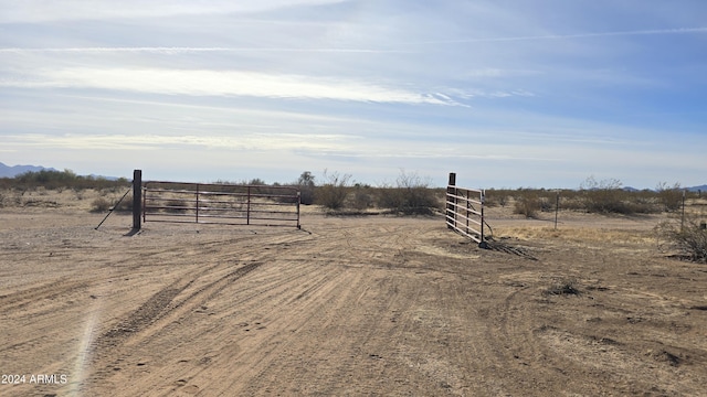 view of yard featuring a rural view