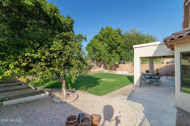 view of yard with a patio