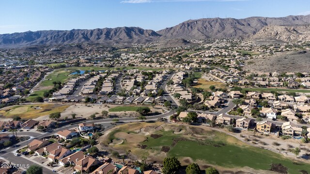 aerial view featuring a mountain view