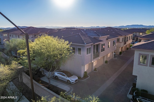 exterior space with a mountain view