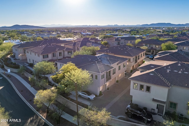 aerial view featuring a mountain view