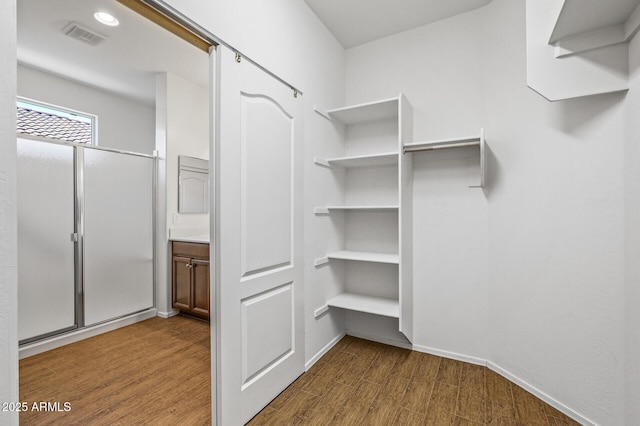 301 S 225th Ave, Buckeye, AZ 85326 - spacious closet with dark wood-type flooring and visible vents
