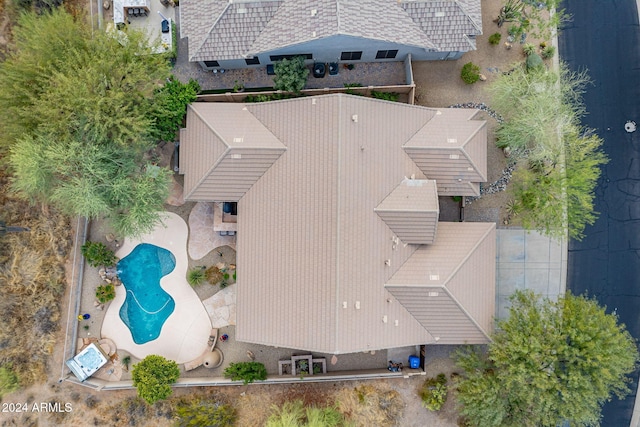 5077 E Lonesome Trl, Cave Creek, AZ 85331 - view from above of property featuring a pool