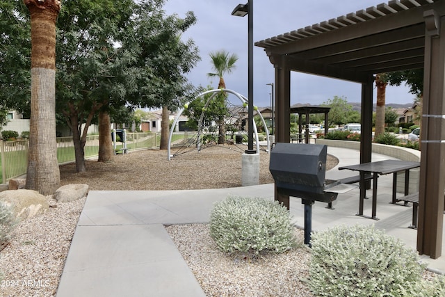 view of community featuring a playground