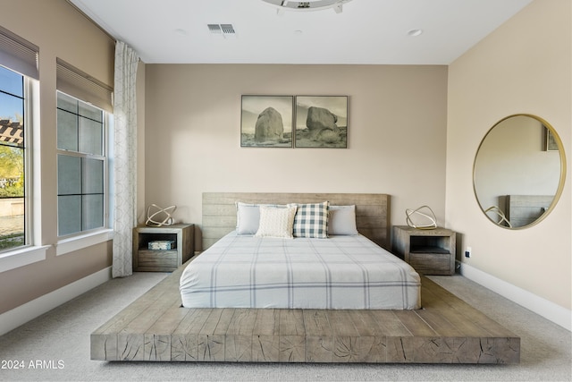 bedroom featuring carpet flooring