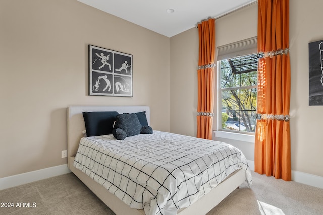 view of carpeted bedroom