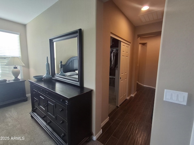 10773 W Prickly Pear Trl, Peoria, AZ 85383 - corridor with baseboards and dark wood finished floors