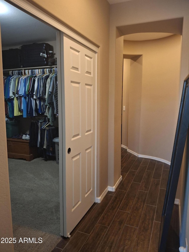 10773 W Prickly Pear Trl, Peoria, AZ 85383 - hall featuring wood finished floors and baseboards